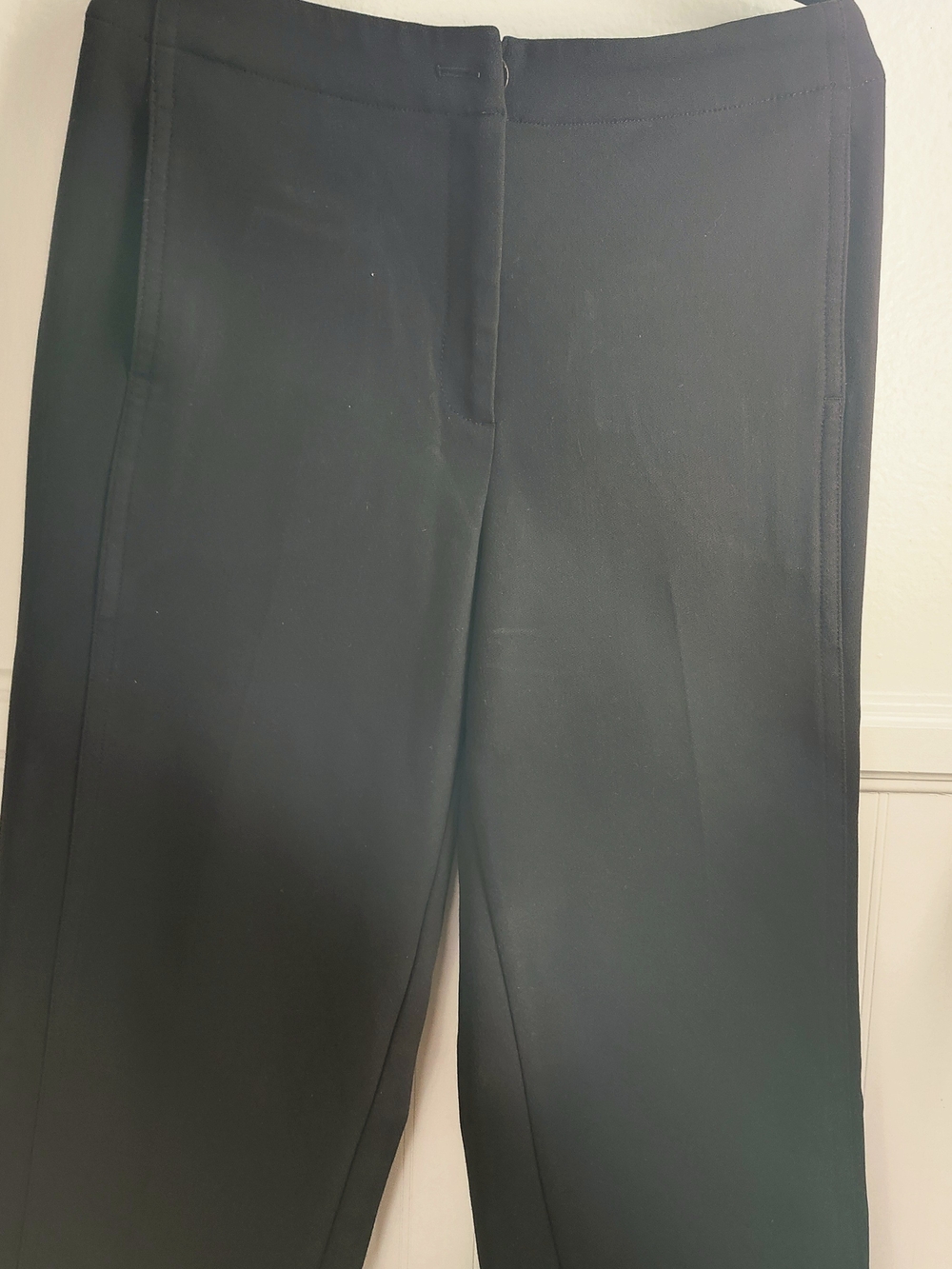 Ann Taylor Black Cropped Wide-Leg Pants
